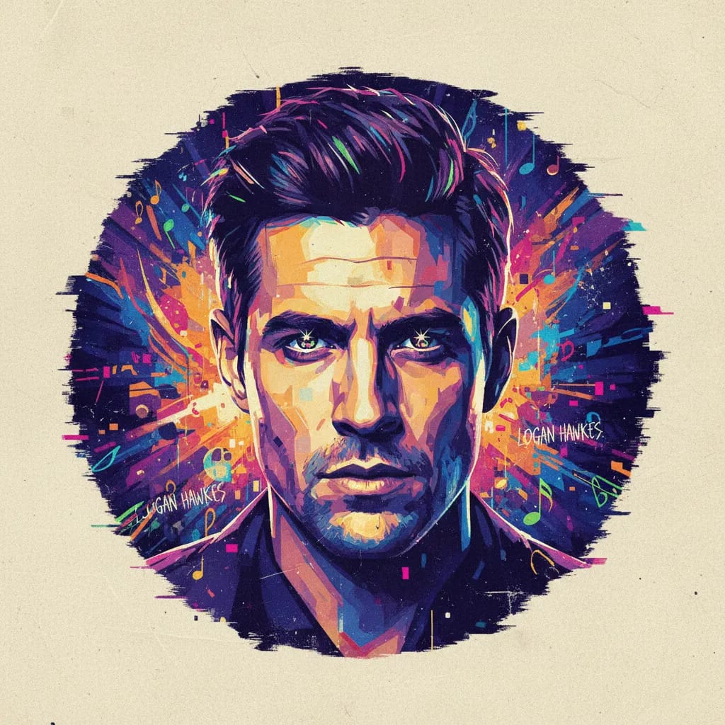 Artistic portrait of Logan Hawkes