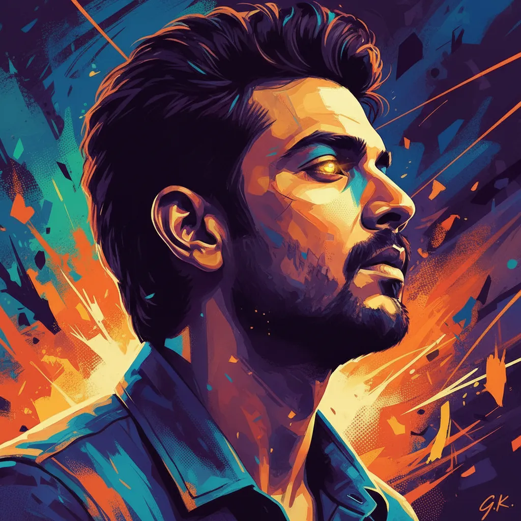 Artistic portrait of Gaurav Kamble