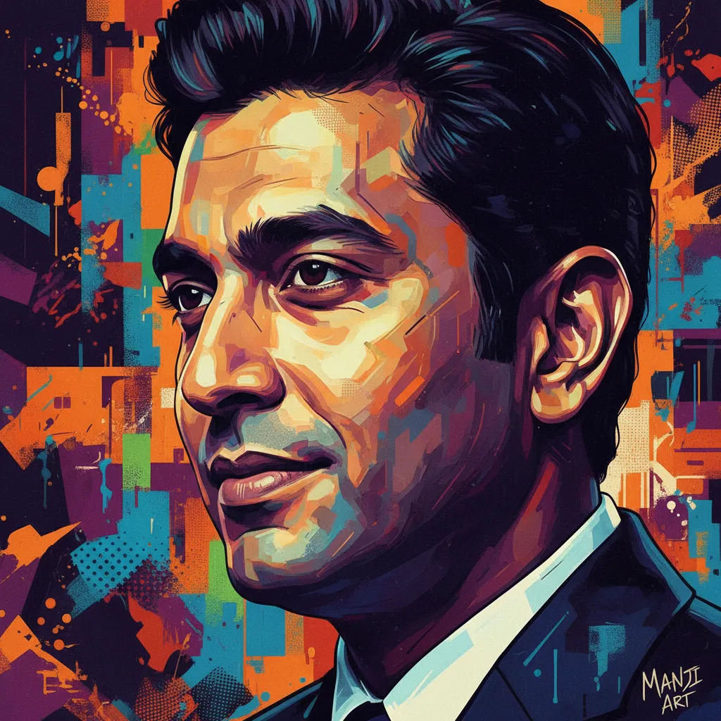 Artistic portrait of Rizwan Manji