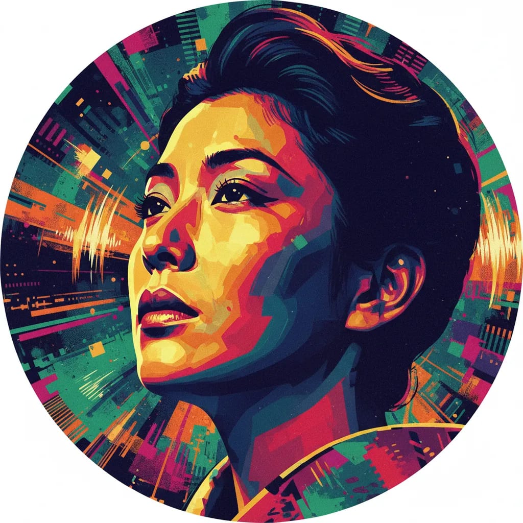 Artistic portrait of Machiko Kyô
