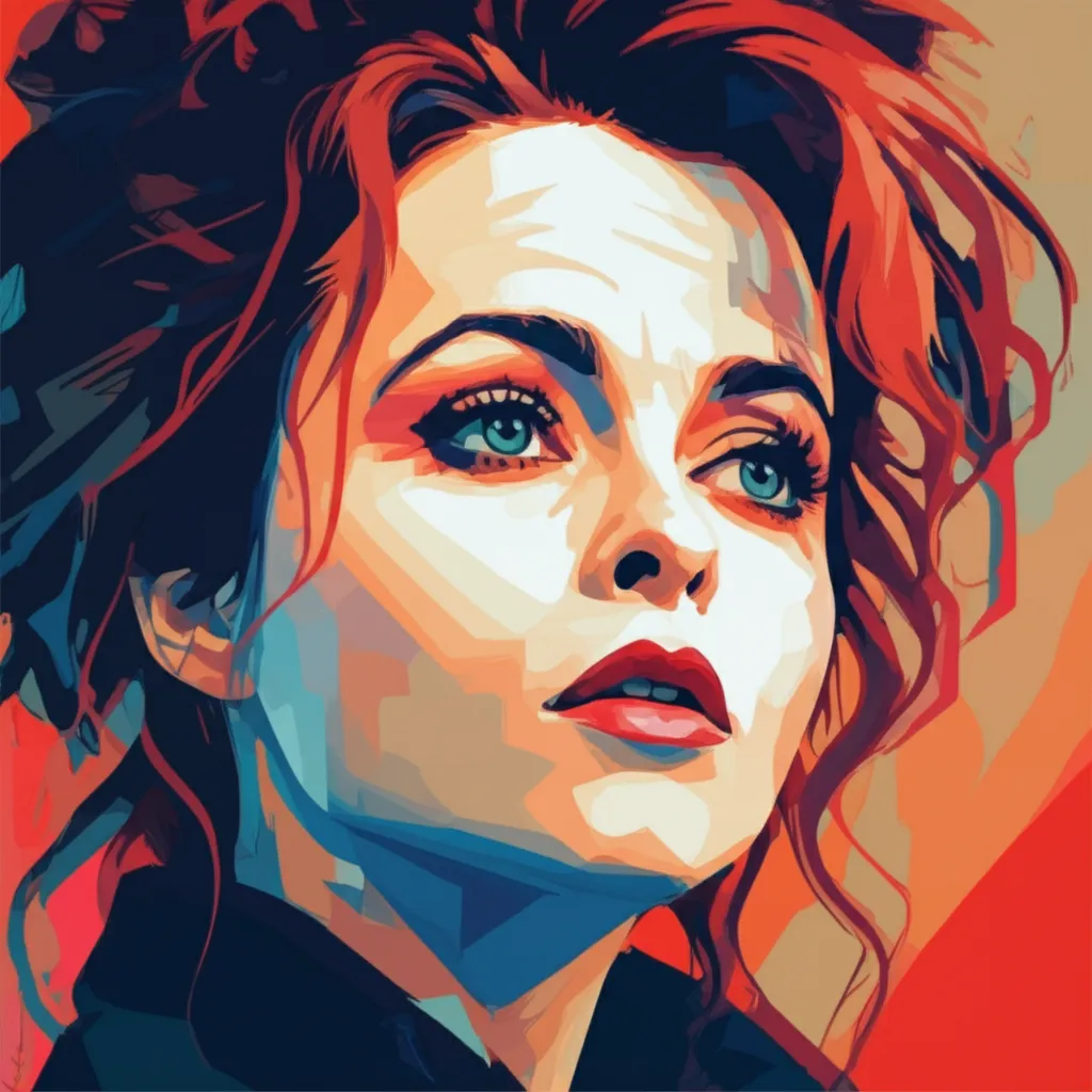 Artistic portrait of Helena Bonham Carter