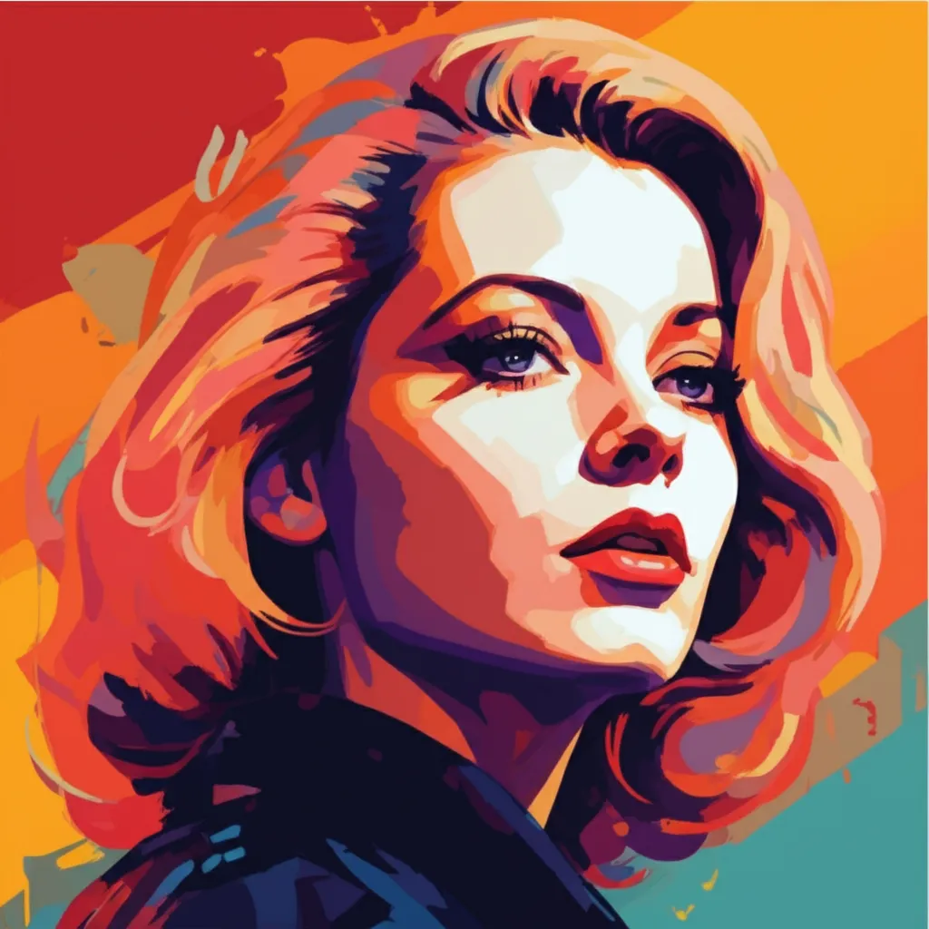 Artistic portrait of Romy Schneider