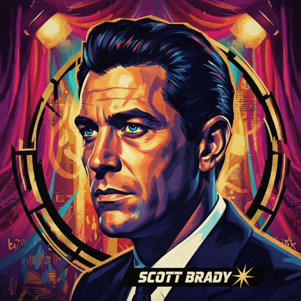 Artistic portrait of Scott Brady