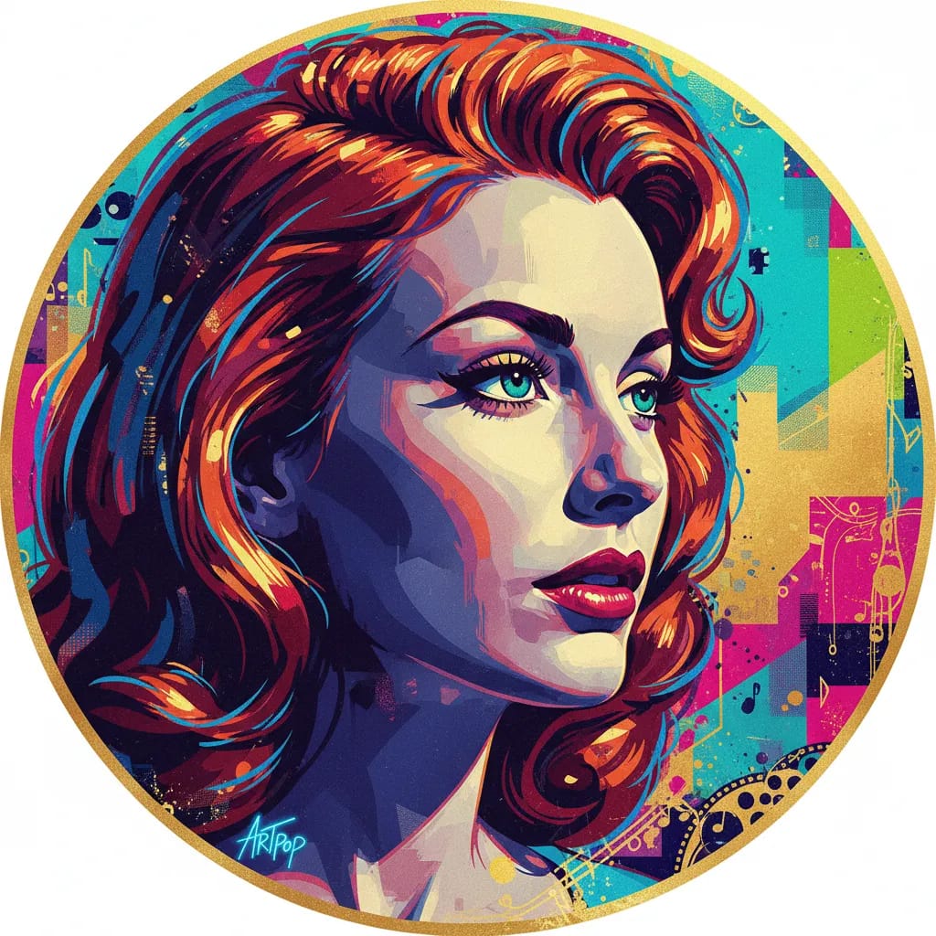 Artistic portrait of Rhonda Fleming