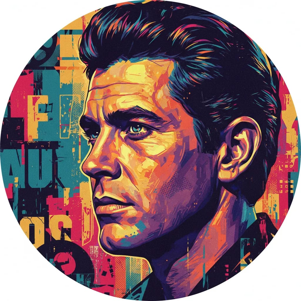 Artistic portrait of Jeffrey Hunter