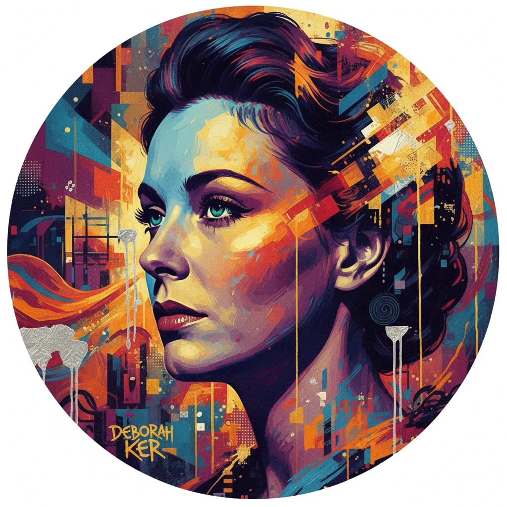 Artistic portrait of Deborah Kerr
