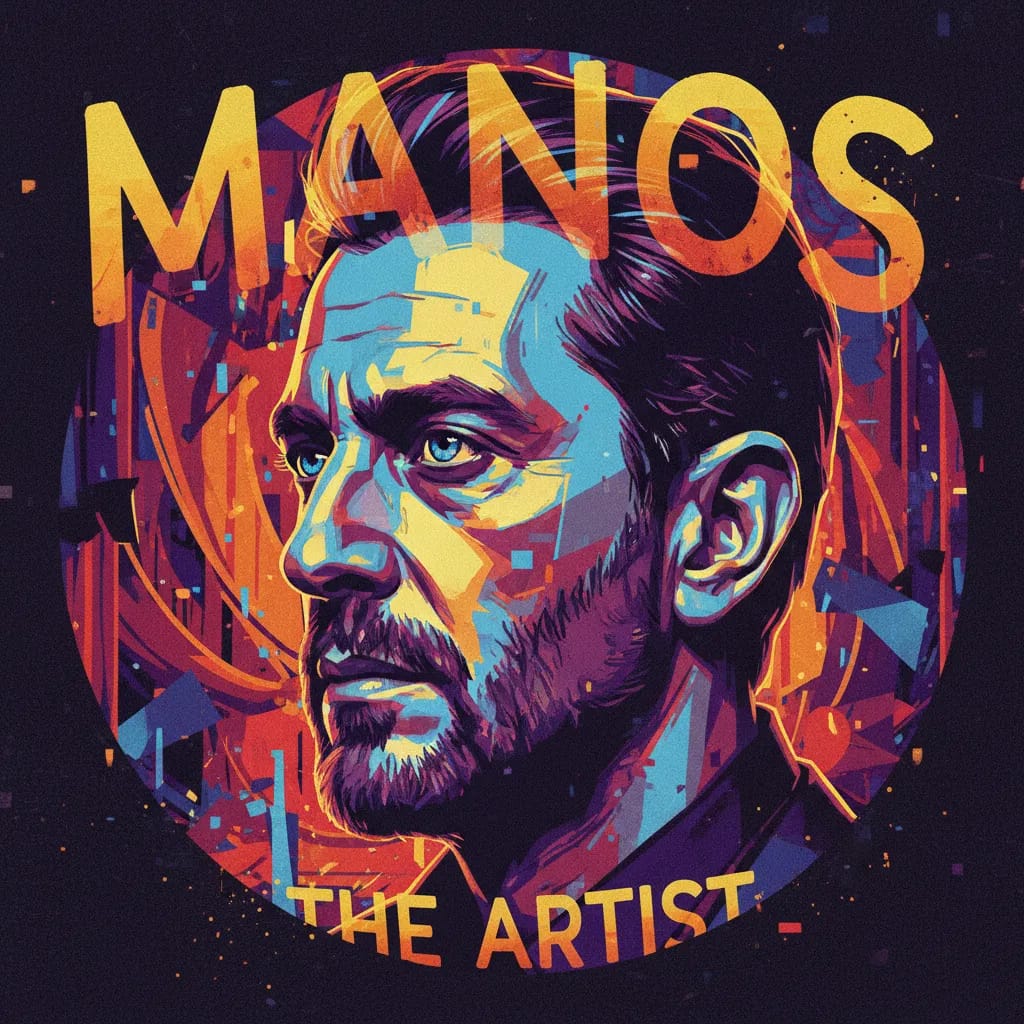 Artistic portrait of Manos Vakousis