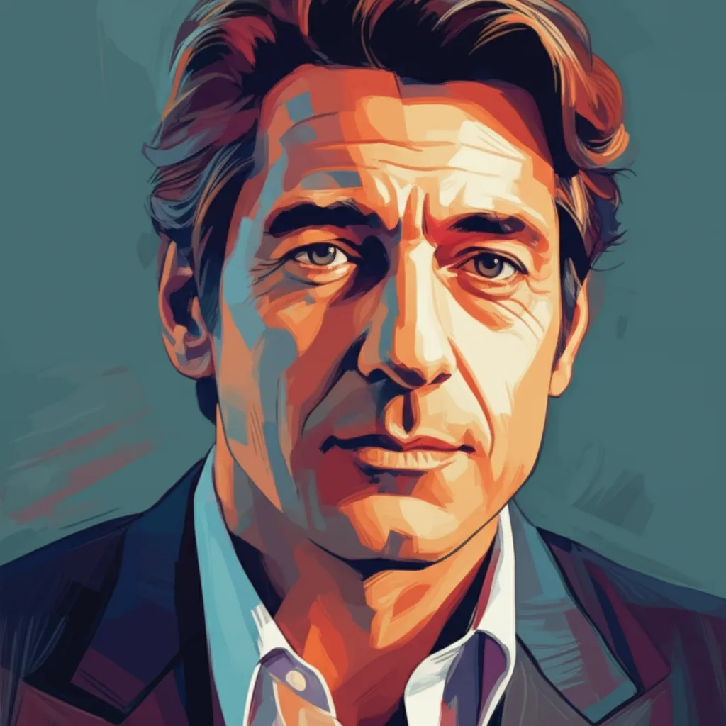 Artistic portrait of Stanley Tucci