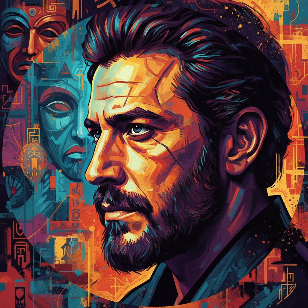 Artistic portrait of Michael Ansara