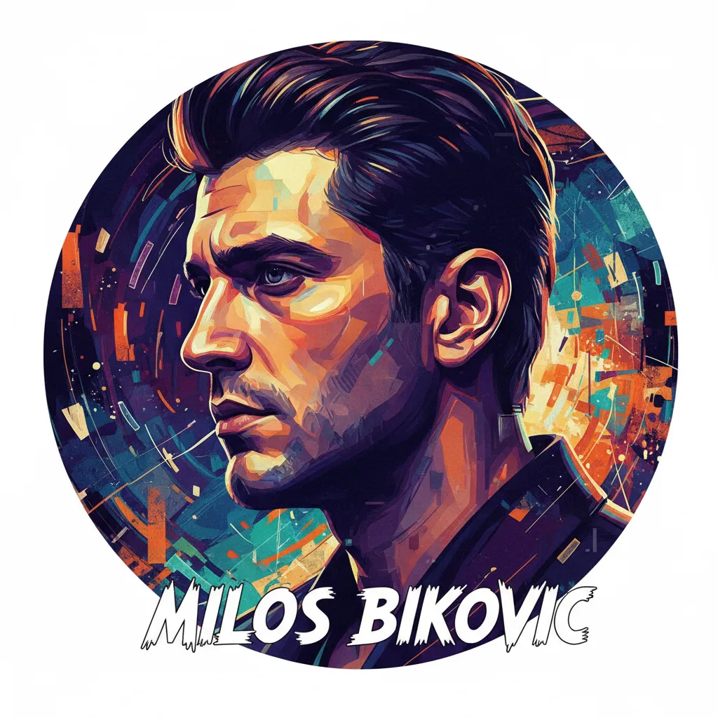 Artistic portrait of Milos Bikovic