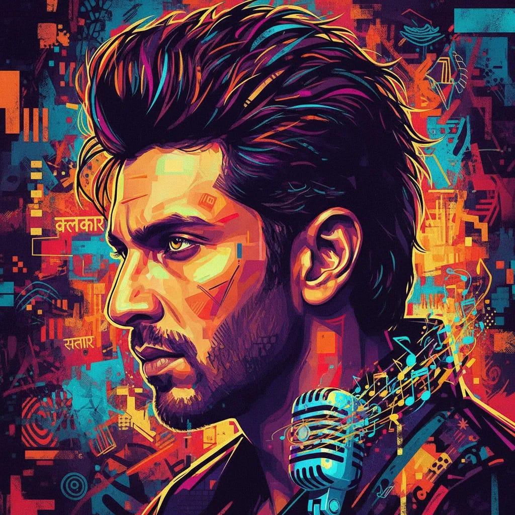 Artistic portrait of Ranveer Singh