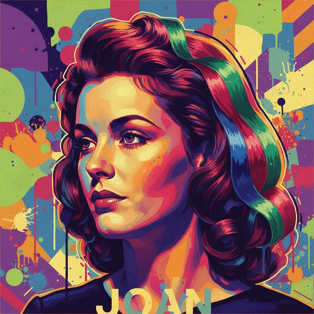 Artistic portrait of Joan Fontaine