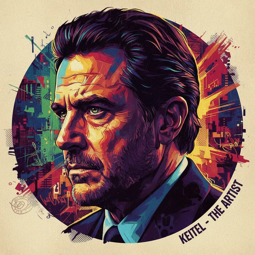 Artistic portrait of Harvey Keitel