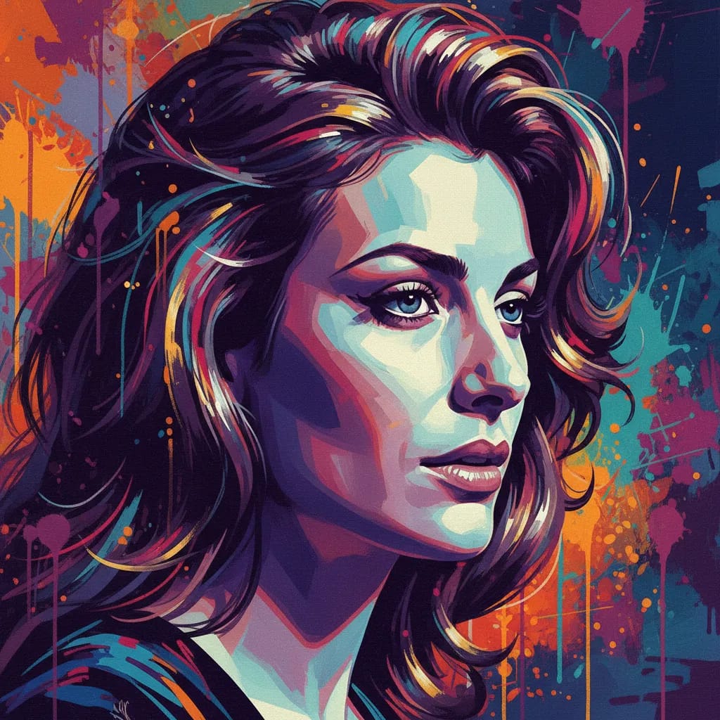 Artistic portrait of Stefania Sandrelli