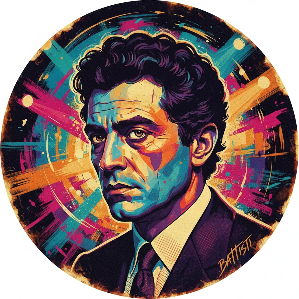 Artistic portrait of Carlo Battisti