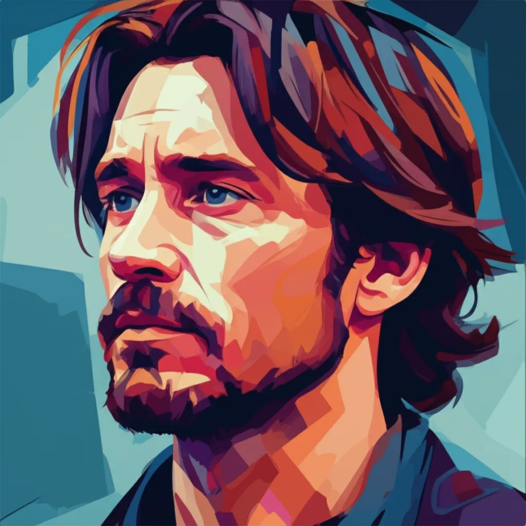 Artistic portrait of Jim Caviezel