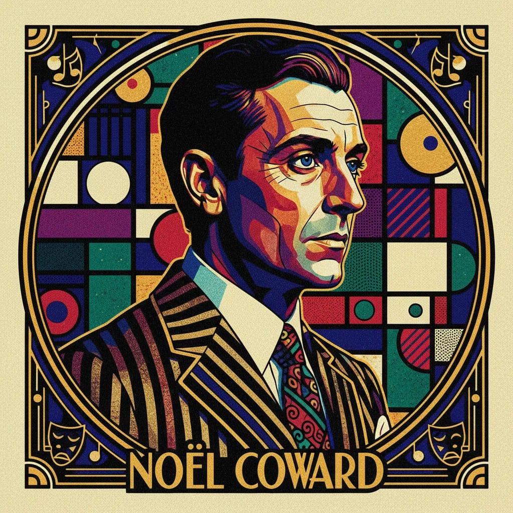 Artistic portrait of Noël Coward