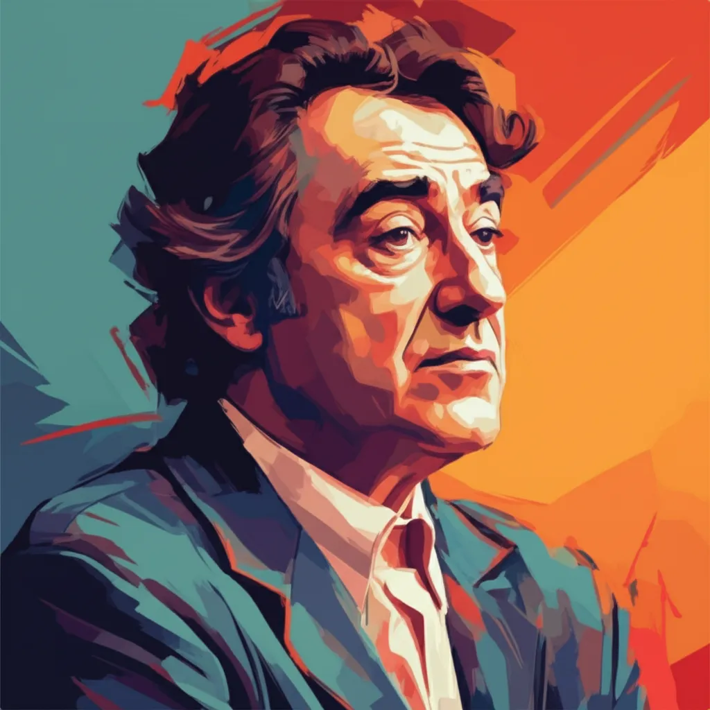 Artistic portrait of Roberto Benigni