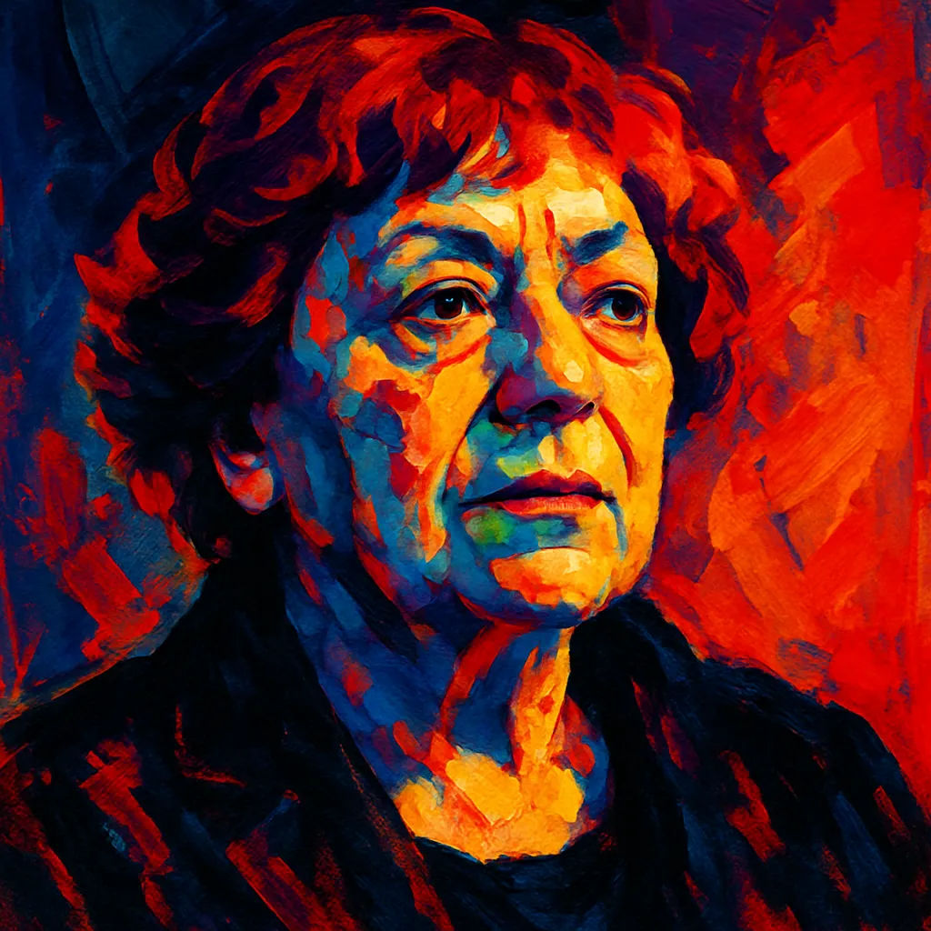 Artistic portrait of Piera Degli Esposti