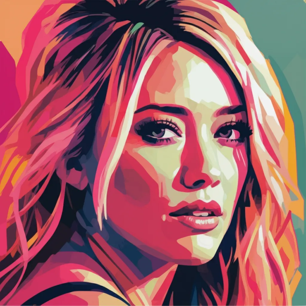 Artistic portrait of Hilary Duff