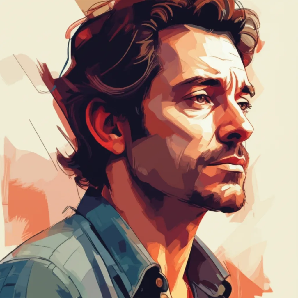 Artistic portrait of Miguel Ángel Fuentes