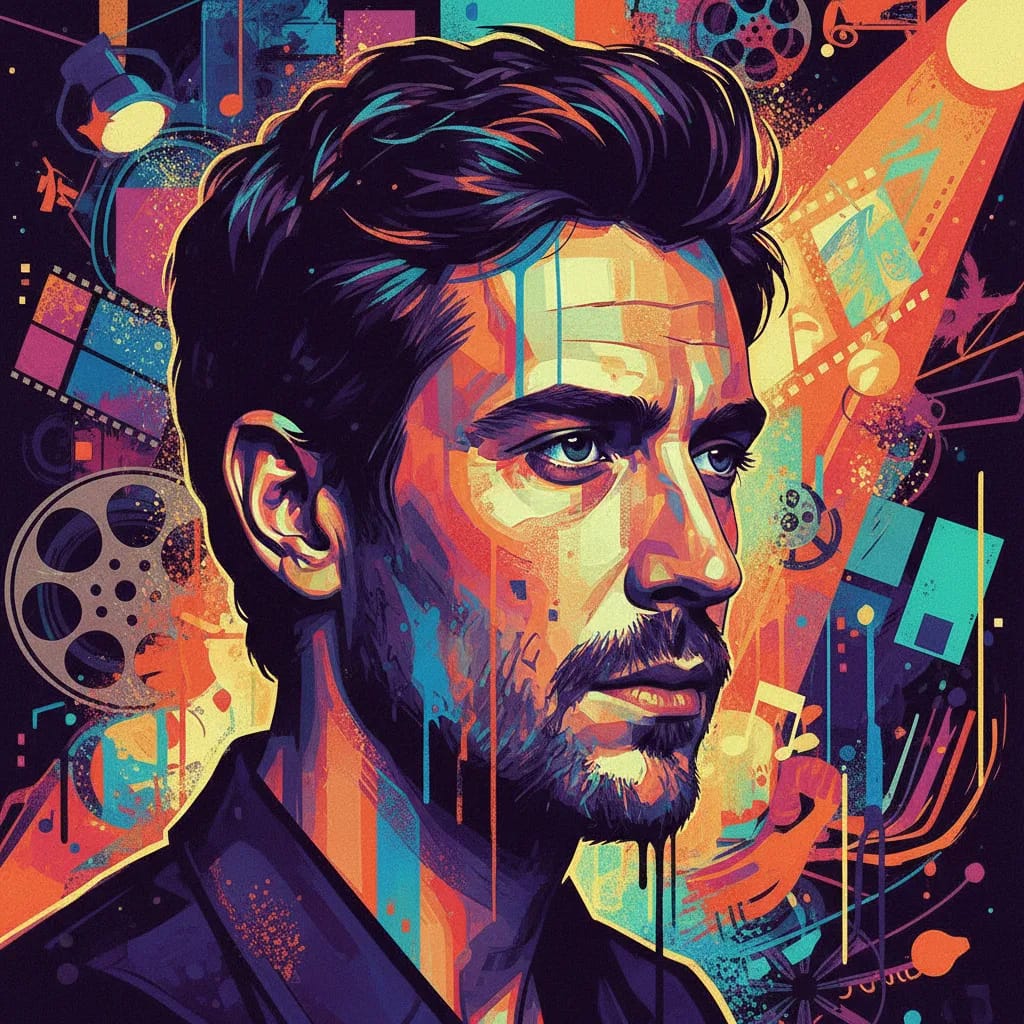 Artistic portrait of Melvil Poupaud