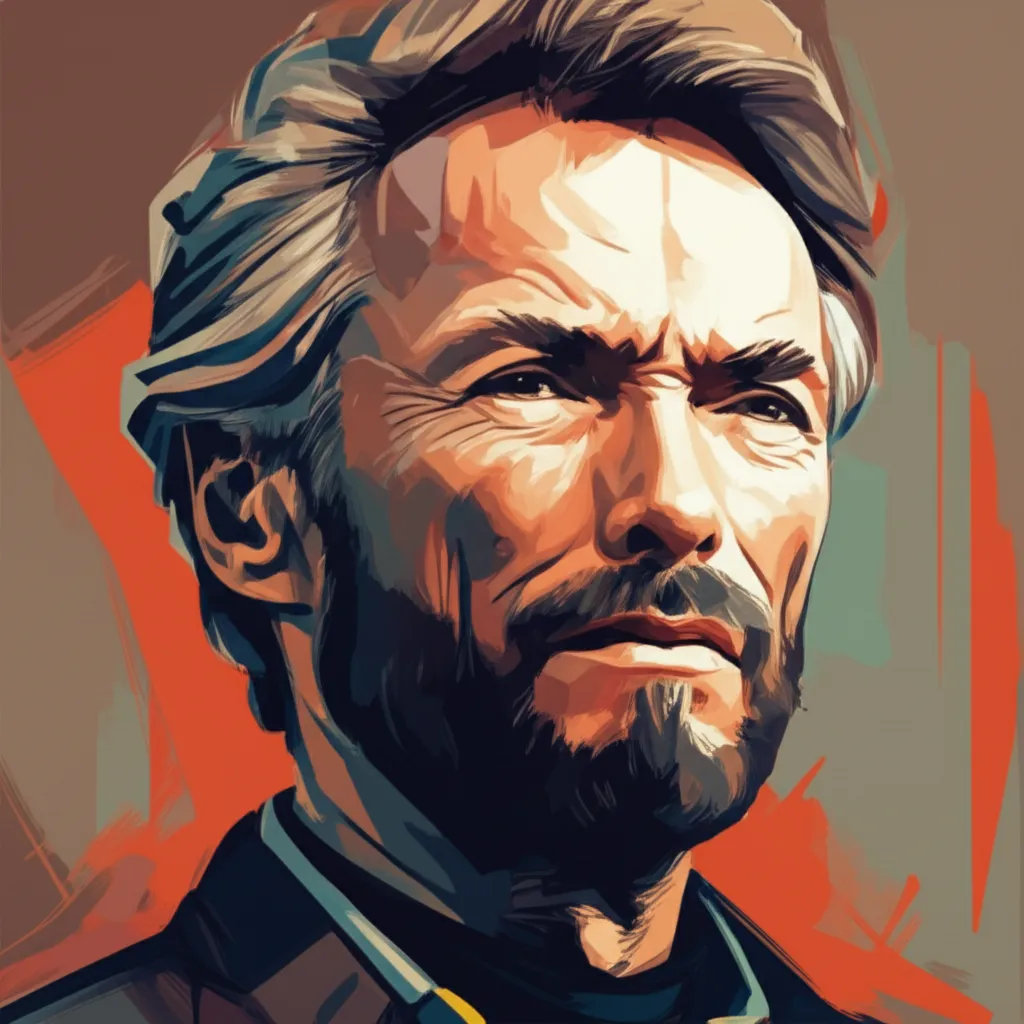 Artistic portrait of Clint Eastwood