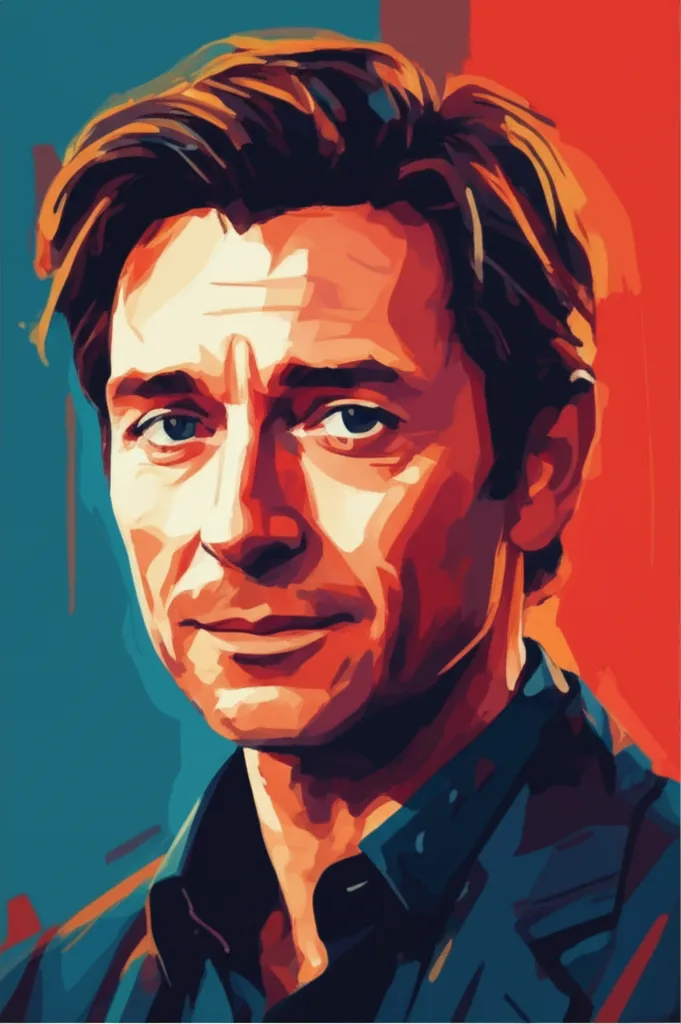 Artistic portrait of Aidan Gillen