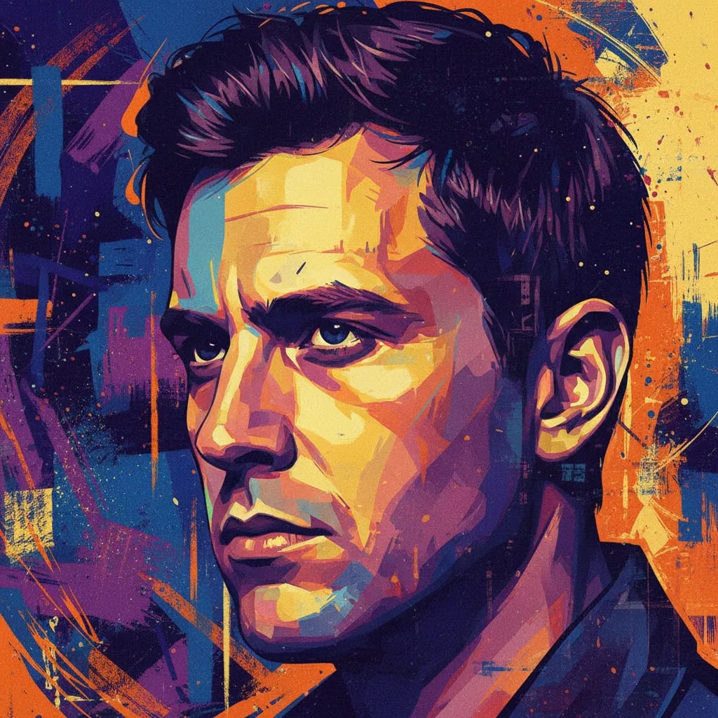 Artistic portrait of Harvey Stephens