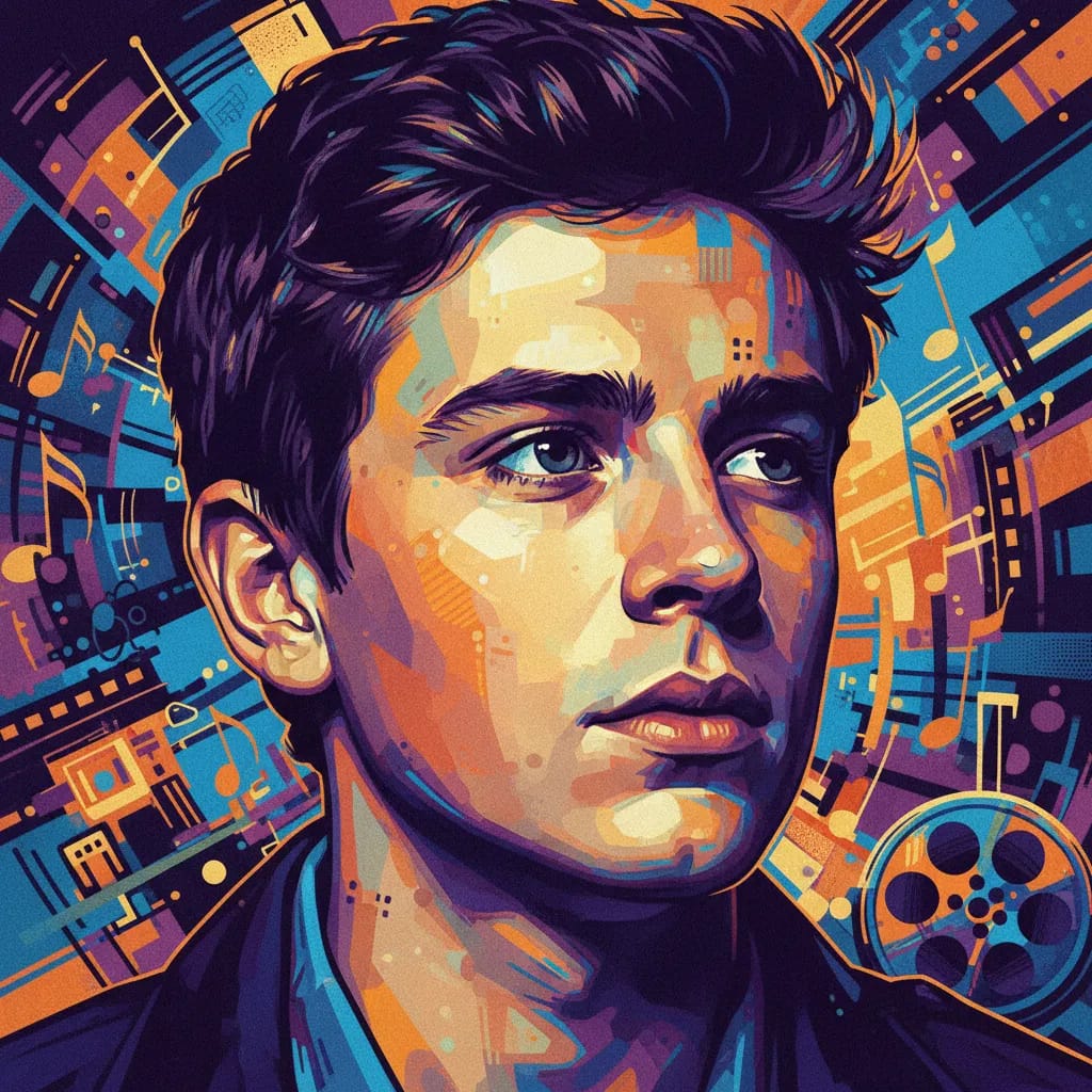 Artistic portrait of Ed Oxenbould