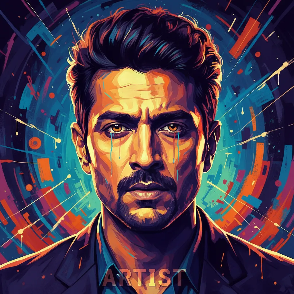 Artistic portrait of Raj Arjun