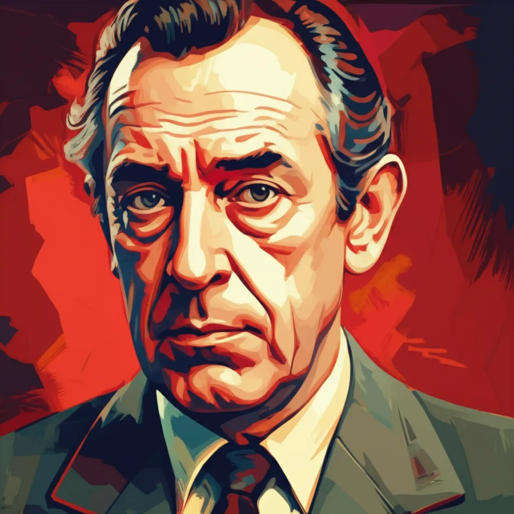 Artistic portrait of Peter Cushing