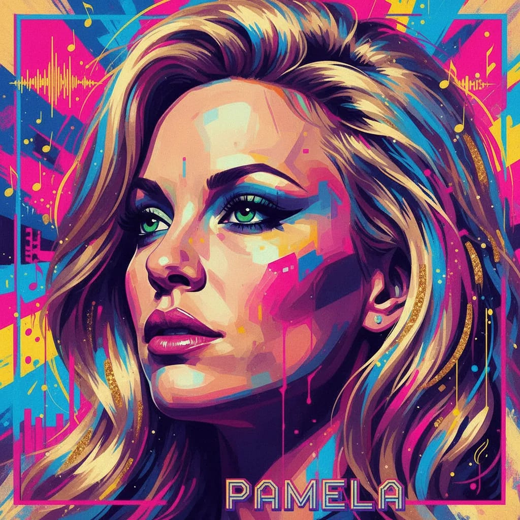 Artistic portrait of Pamela Anderson