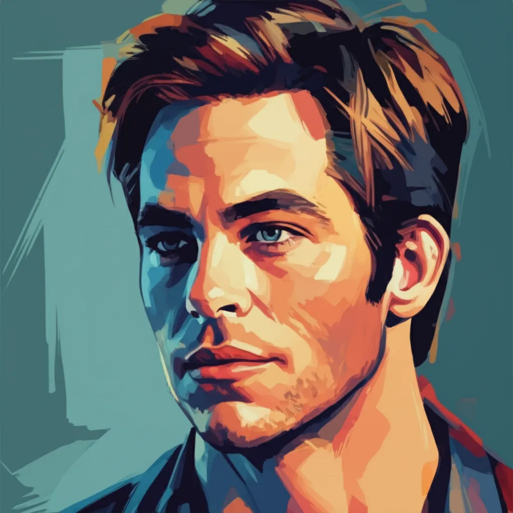 Artistic portrait of Chris Pine