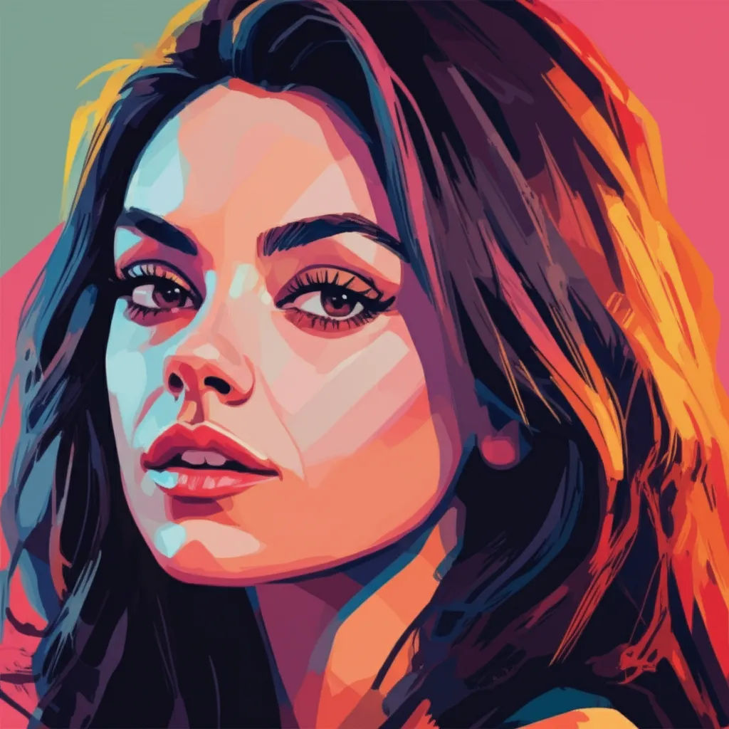 Artistic portrait of Mila Kunis