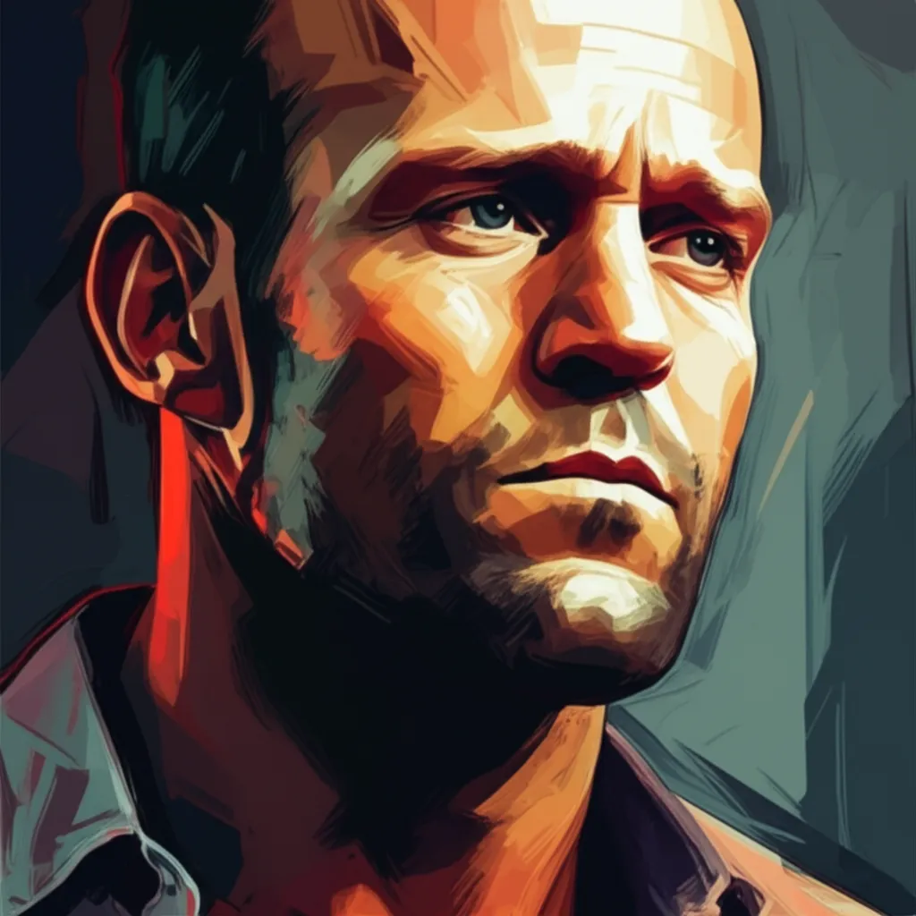 Artistic portrait of Jason Statham