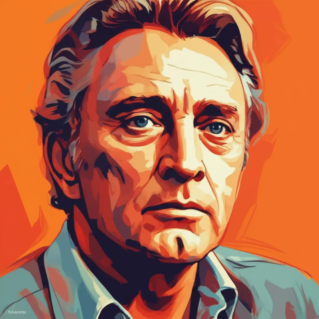Artistic portrait of Kirk Douglas