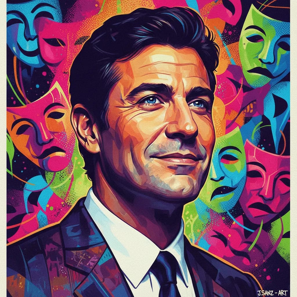 Artistic portrait of Jorge Sanz