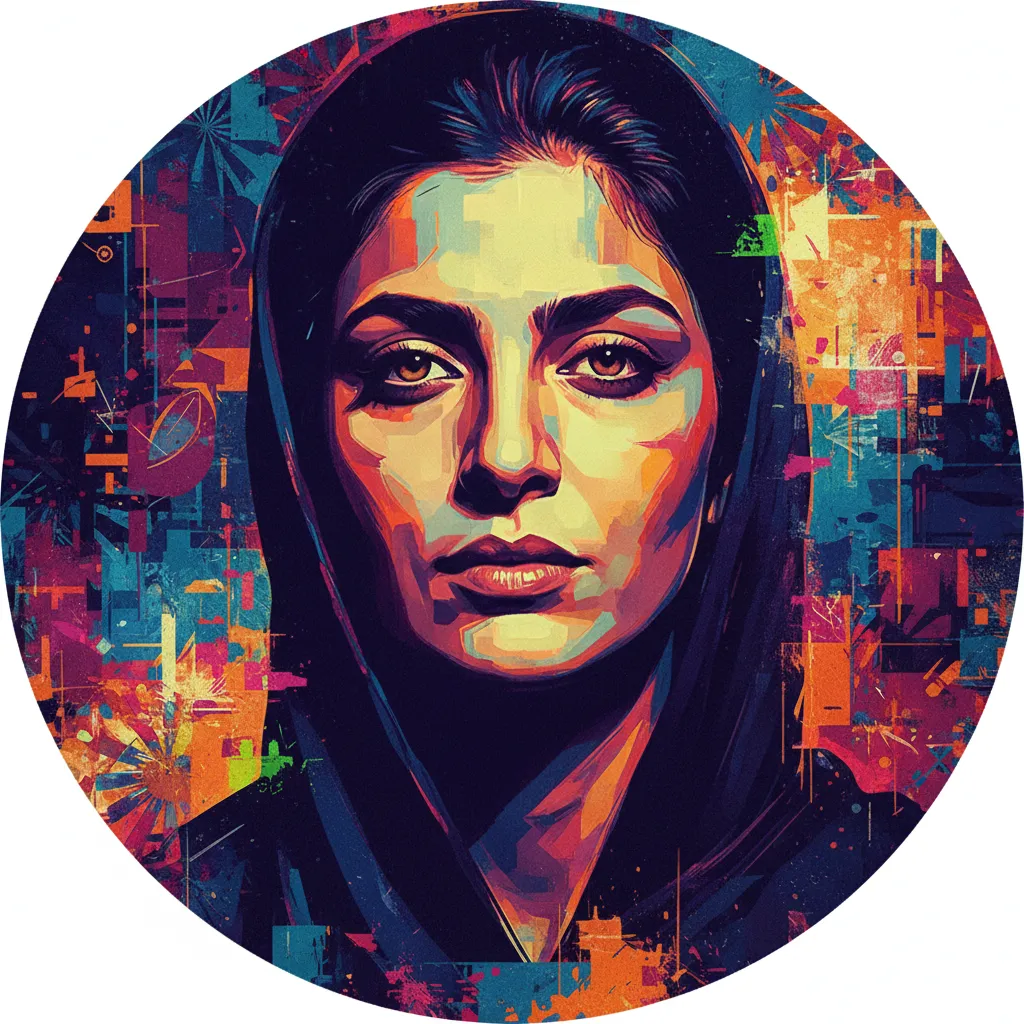 Artistic portrait of Nasrin Sotoudeh