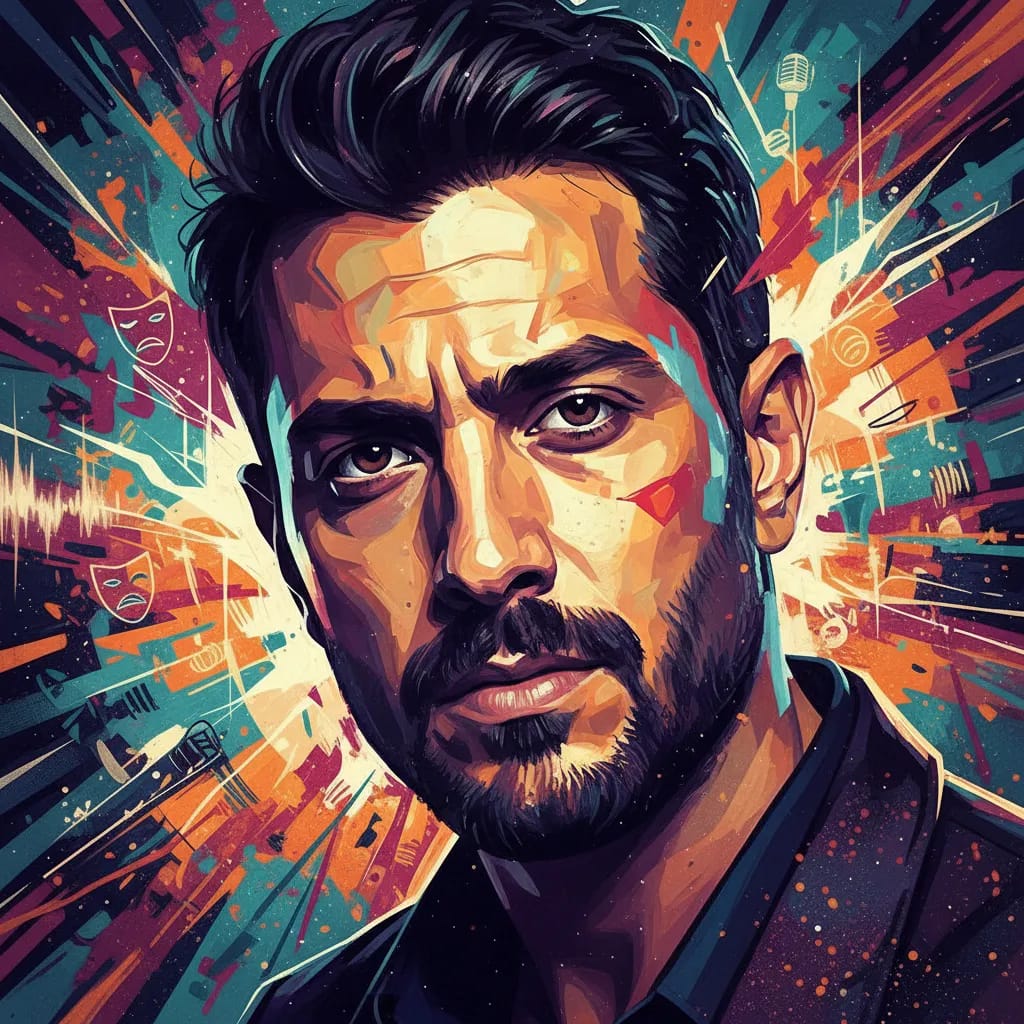 Artistic portrait of Samer Bisharat