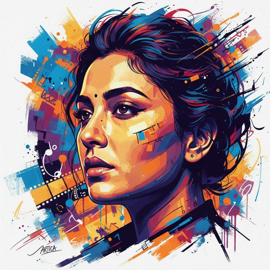 Artistic portrait of Huma Qureshi