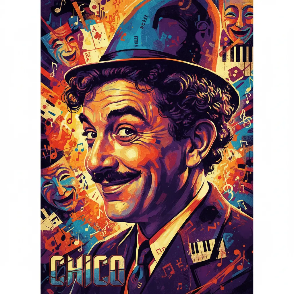 Artistic portrait of Chico Marx