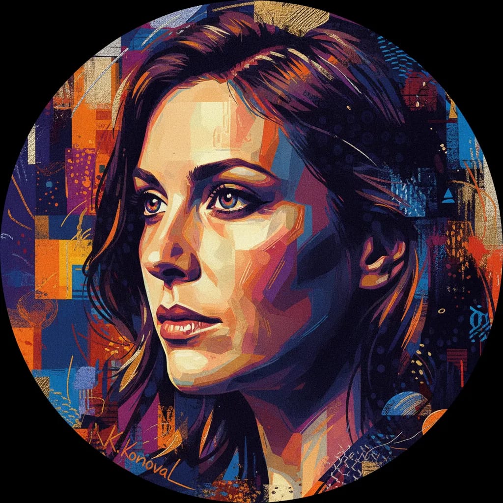Artistic portrait of Karin Konoval
