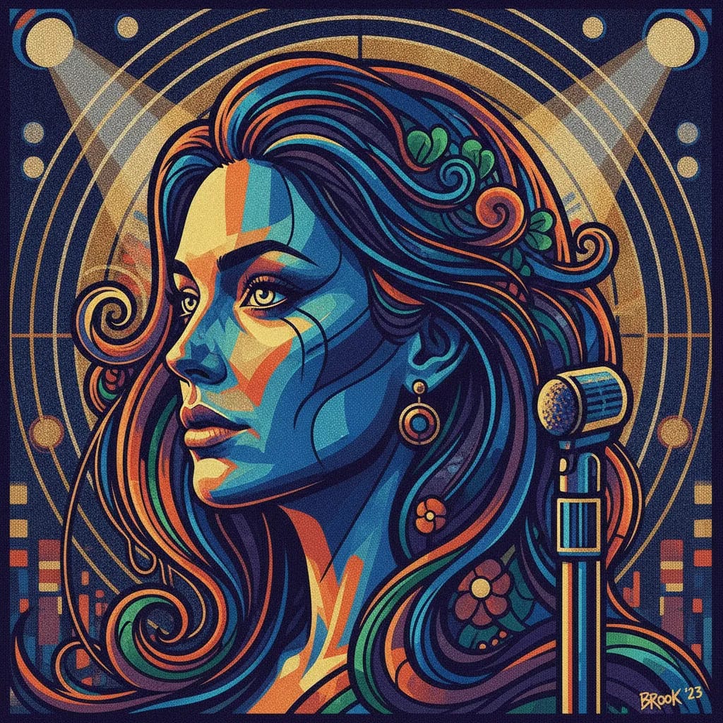 Artistic portrait of Kelly Brook