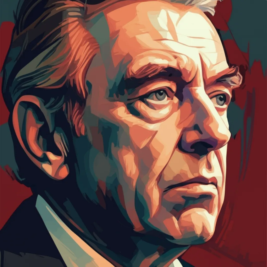 Artistic portrait of John Hurt