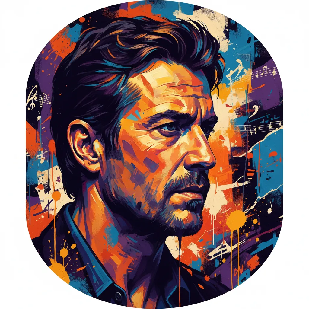Artistic portrait of Tobias Moretti
