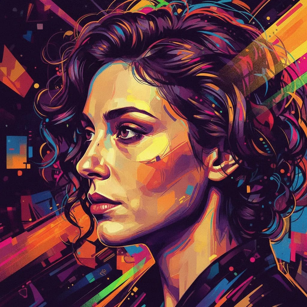 Artistic portrait of Alba Rohrwacher