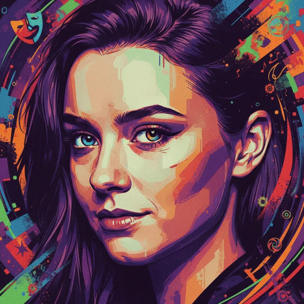 Artistic portrait of Maisie Williams