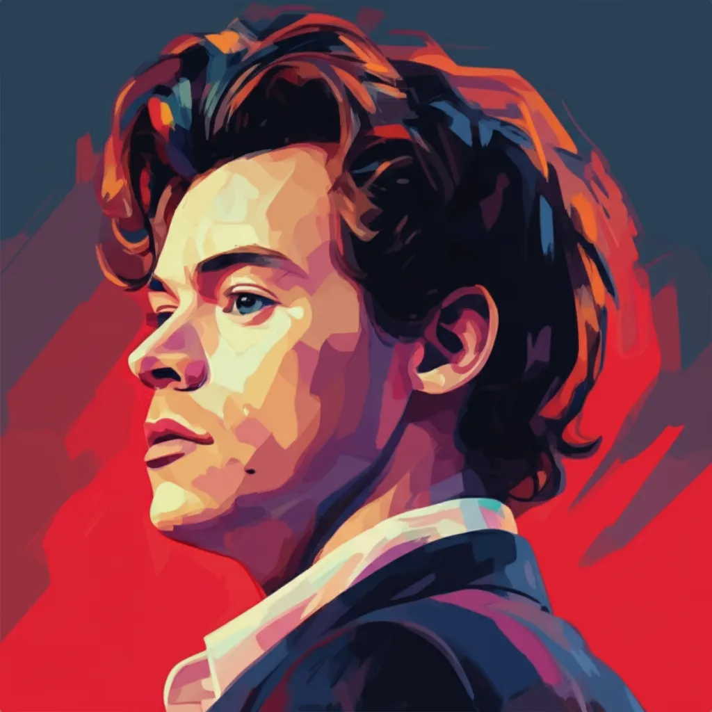 Artistic portrait of Harry Styles