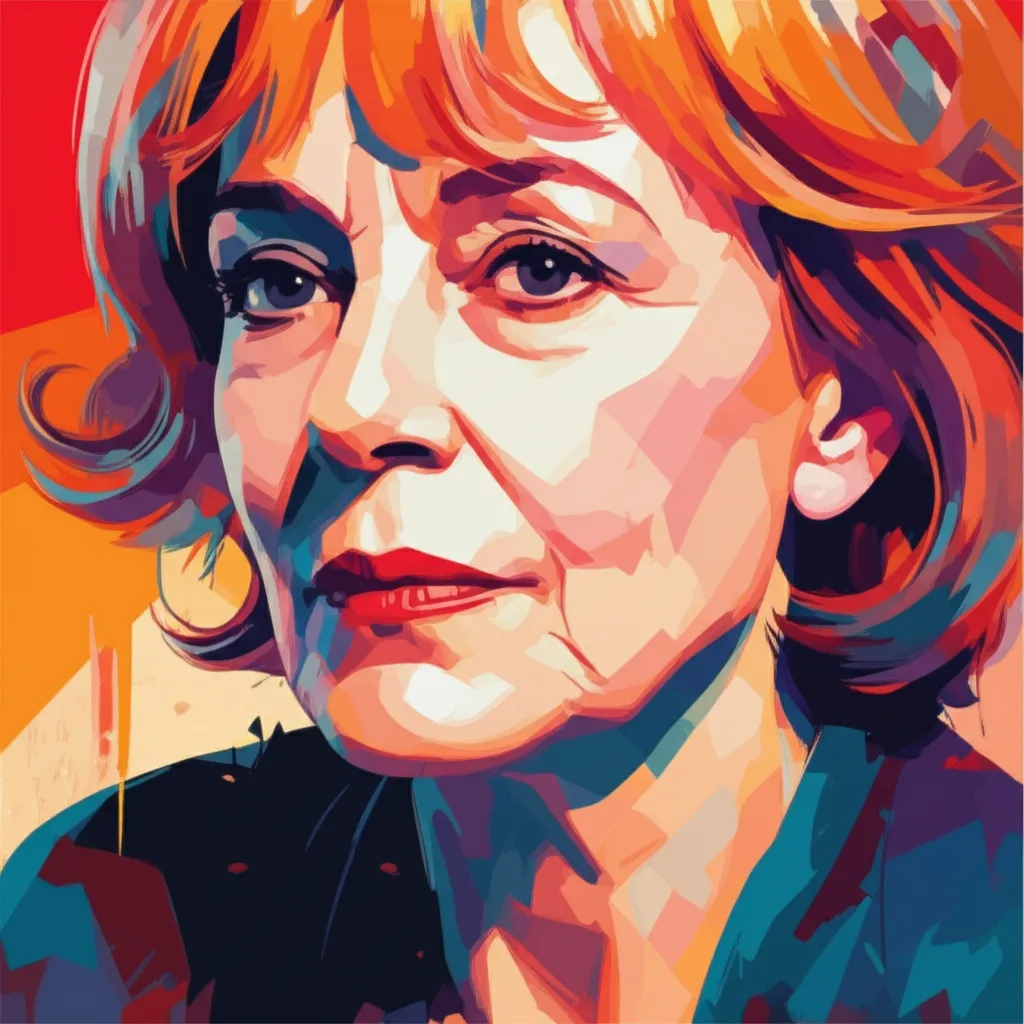 Artistic portrait of Dominique Lavanant